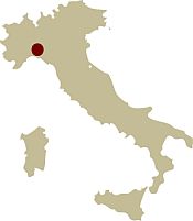 Map of Italy showing the location of the Nature and Mountains of Antola Natural Park Self-guided walking holiday