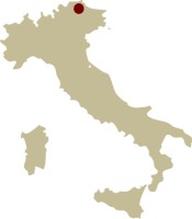 Map of Italy showing the location of the Italian Dolomites Mixed walking holiday