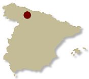 Map of Spain showing the location of the Walking in the Picos de Europa Guided walking holiday