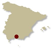 Map of Spain showing the location of the Discover Andalucia Guided walking holiday