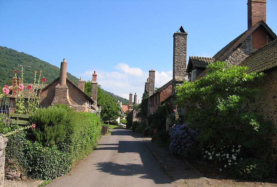 Little street in a cozy village
