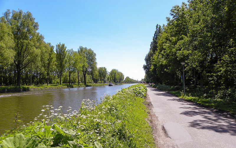 You'll be walking along various waterways during this holiday in the Netherlands Walking path along a Dutch canal