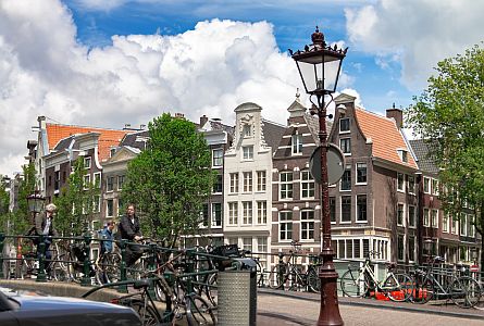 Houses in Dutch arhitectural style in Amsterdam