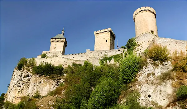 Old castle on a rocky hilltop