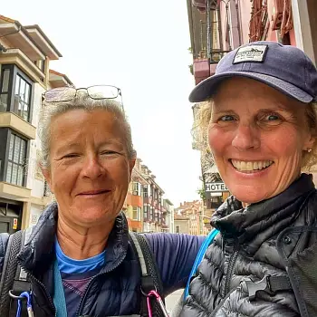 Portrait of a couple of female hikers